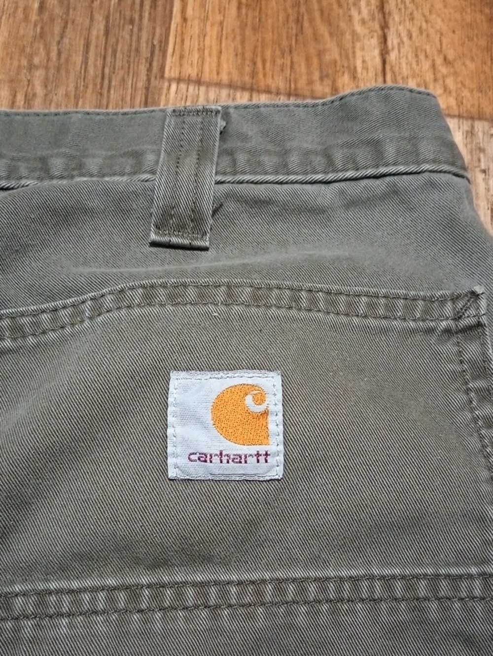 Carthartt Olive Green Men's Painter Pants Chinos (34x29 waist doubled) - Picture 5 of 10